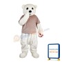 Ignorant White Bear Mascot Costume