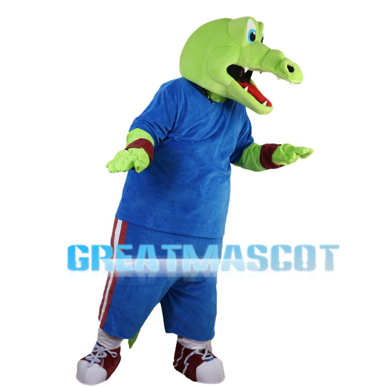 Sporty Crocodile With Sportswear Mascot Costume