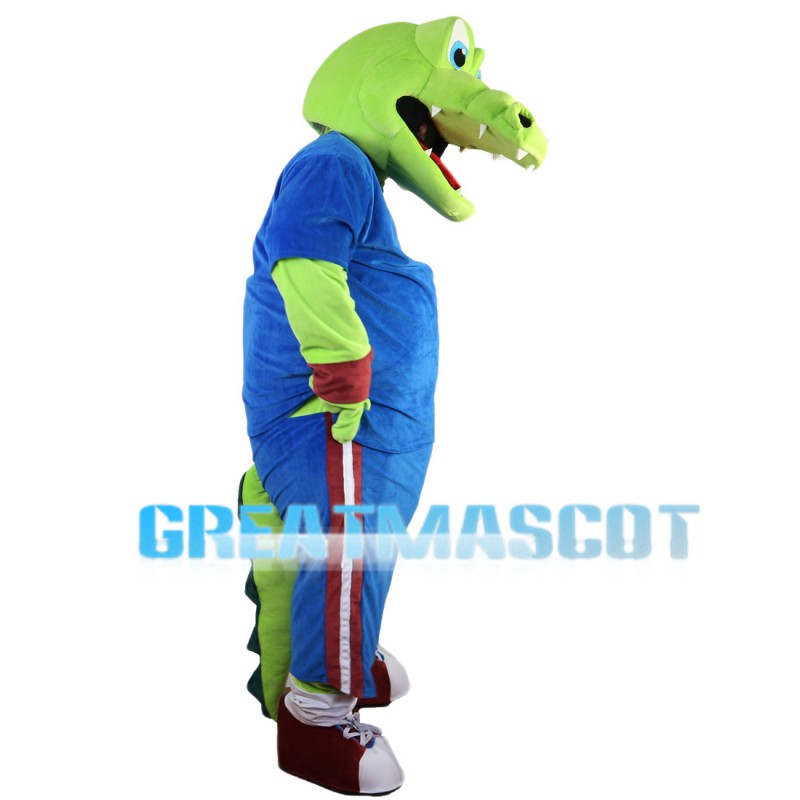 Sporty Crocodile With Sportswear Mascot Costume