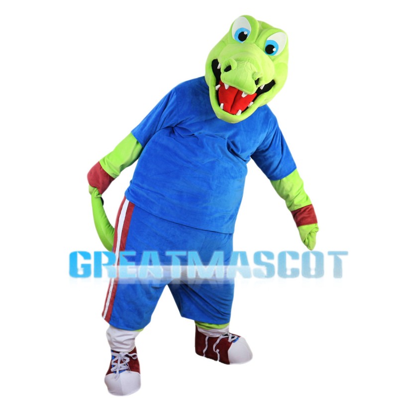 Sporty Crocodile With Sportswear Mascot Costume