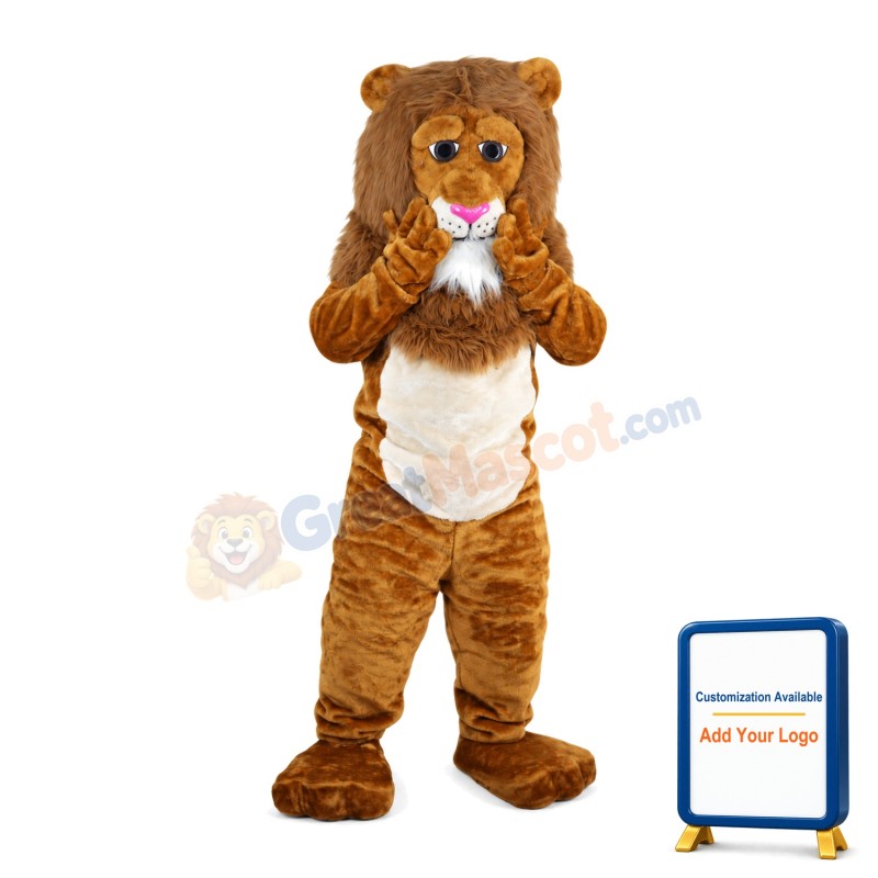 Fancy Lion With Bushy Mane Mascot Costume