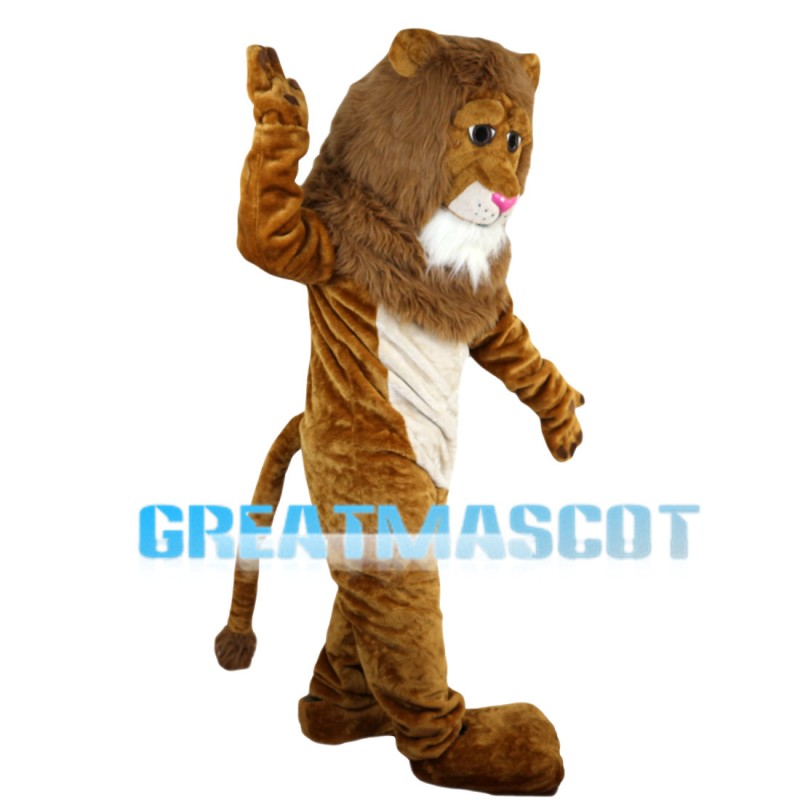 Fancy Lion With Bushy Mane Mascot Costume