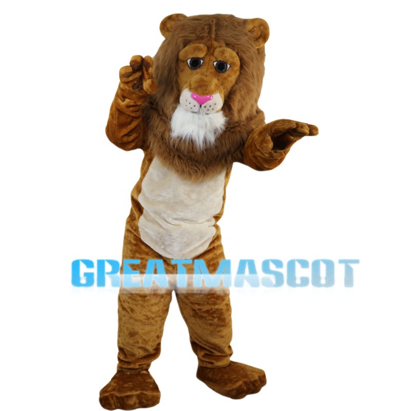 Fancy Lion With Bushy Mane Mascot Costume