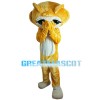 Shy Little Yellow Cat Mascot Costume