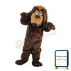 Dark Brown Long Fur Dog Mascot Costume