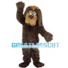 Dark Brown Long Fur Dog Mascot Costume