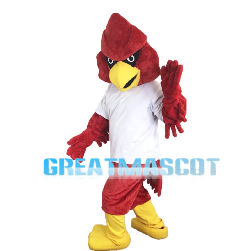 Pointed Red Eagle Mascot Costume