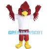 Pointed Red Eagle Mascot Costume