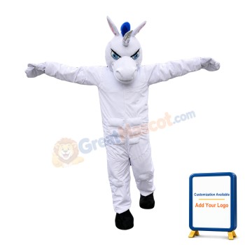 Running Horse With Blue Tail Mascot Costume
