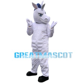 Running Horse With Blue Tail Mascot Costume