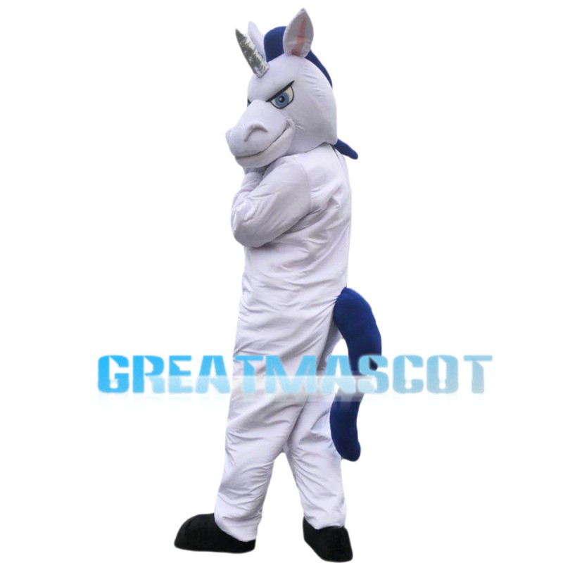 Running Horse With Blue Tail Mascot Costume