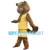 Energetic Beaver Wearing Sports Set Mascot Costume