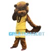 Energetic Beaver Wearing Sports Set Mascot Costume