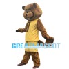 Energetic Beaver Wearing Sports Set Mascot Costume