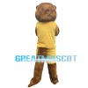Energetic Beaver Wearing Sports Set Mascot Costume