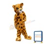 Leisurely Leopard With Blue Eyes Mascot Costume
