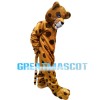 Leisurely Leopard With Blue Eyes Mascot Costume