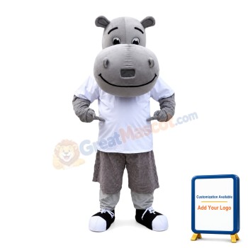 Casual Pleasant Hippo Mascot Costume