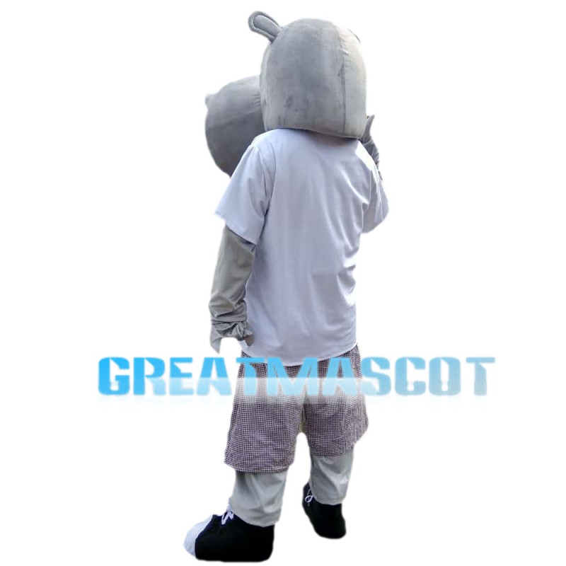 Casual Pleasant Hippo Mascot Costume