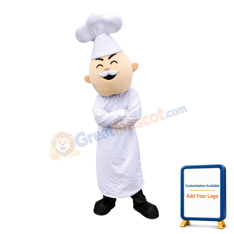 Experienced Old Chef Mascot Costume