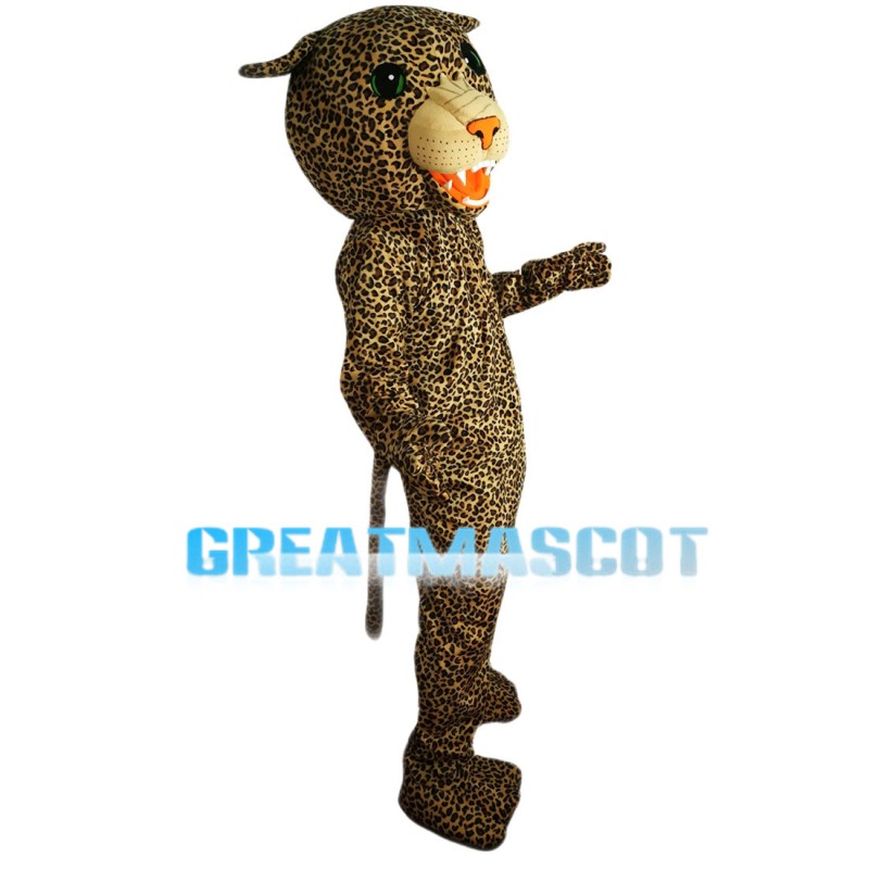 Green Eyes Yellow Leopard Mascot Costume