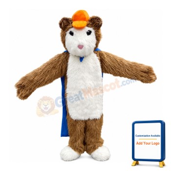 Mole With Orange Cap Mascot Costume