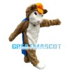 Mole With Orange Cap Mascot Costume