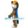 Mole With Orange Cap Mascot Costume