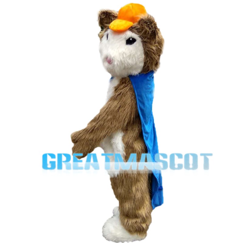 Mole With Orange Cap Mascot Costume