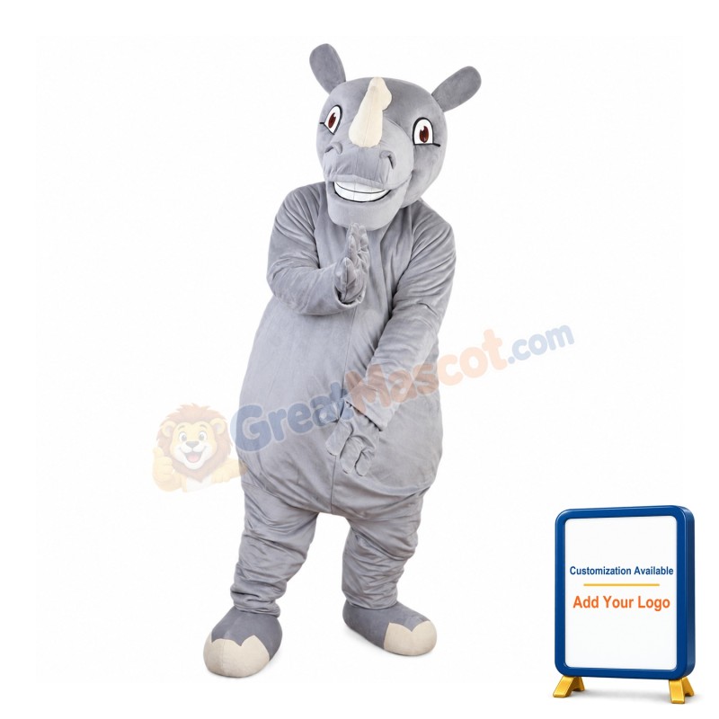Little Gray Rhino Mascot Costume