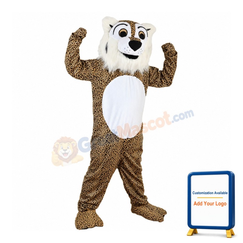 Strong Powerful Leopard Mascot Costume