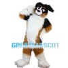 Obedient Long Fur Dog Mascot Costume