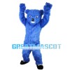 Long Fur Blue Bear Mascot Costume