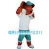 Brown Fox Wearing Green Pants Mascot Costume