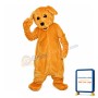 Polite Furry Brown Dog Mascot Costume