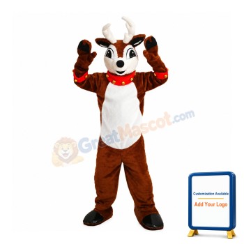 Brown Fawn With Big Shiny Eyes Mascot Costume