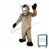 Standing Brown Horse Mascot Costume