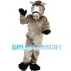 Standing Brown Horse Mascot Costume