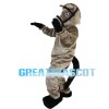Standing Brown Horse Mascot Costume