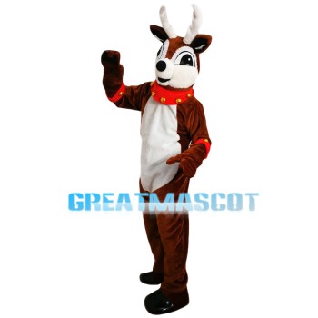 Brown Fawn With Big Shiny Eyes Mascot Costume