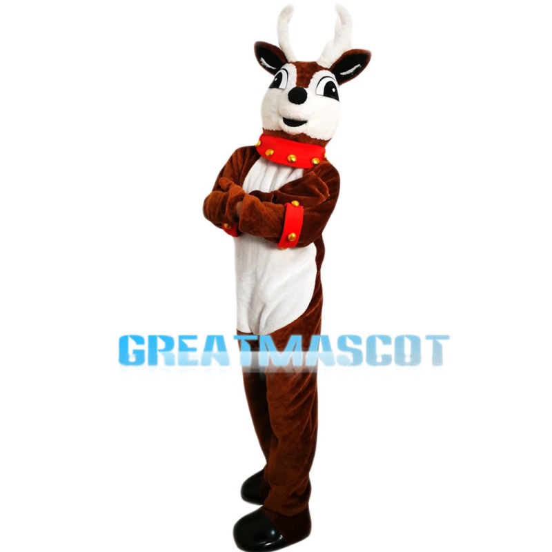 Brown Fawn With Big Shiny Eyes Mascot Costume
