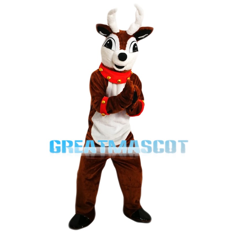 Brown Fawn With Big Shiny Eyes Mascot Costume