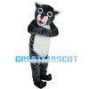 Blue Eyes Wolf With Furry Belly Mascot Costume
