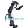 Blue Eyes Wolf With Furry Belly Mascot Costume