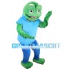 Old Frog With Blue Set Mascot Costume