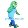 Old Frog With Blue Set Mascot Costume