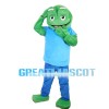 Old Frog With Blue Set Mascot Costume