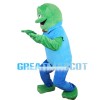 Old Frog With Blue Set Mascot Costume