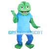 Old Frog With Blue Set Mascot Costume