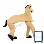Funny Khaki Double Horse Mascot Costume